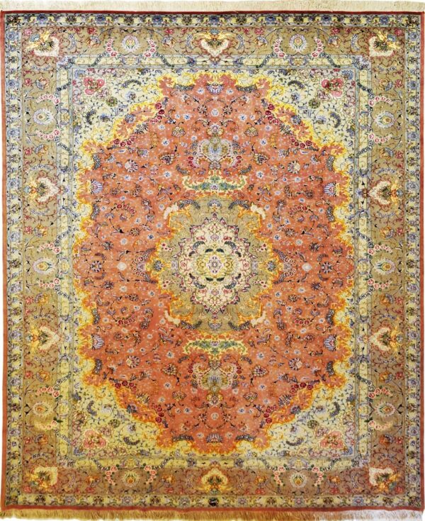 Tabriz  - Rilievo in seta , Firmato ( Benam )