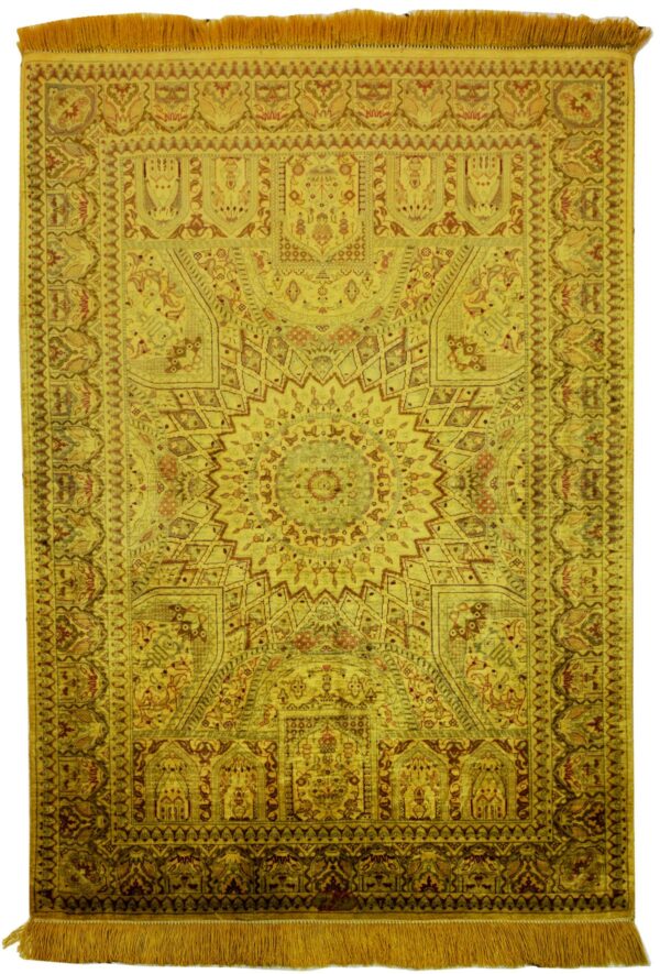 Qum - 100 % seta Firmato 118 x 80 cm