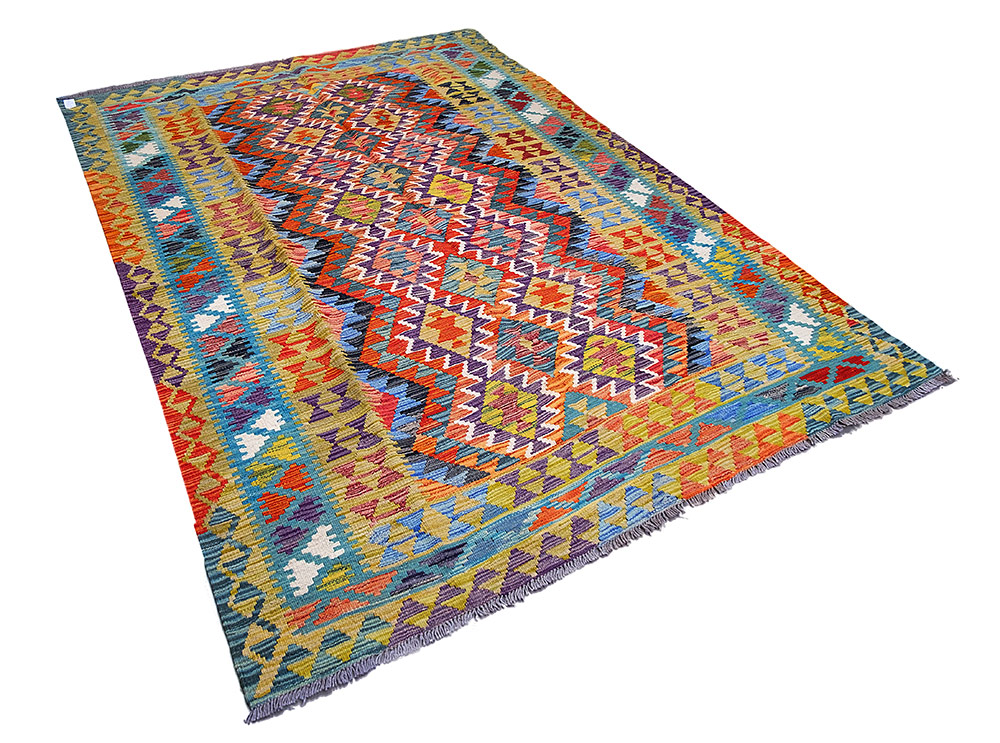 Kilim Decorativo Gold Lana 240×176 cm - immagine 2